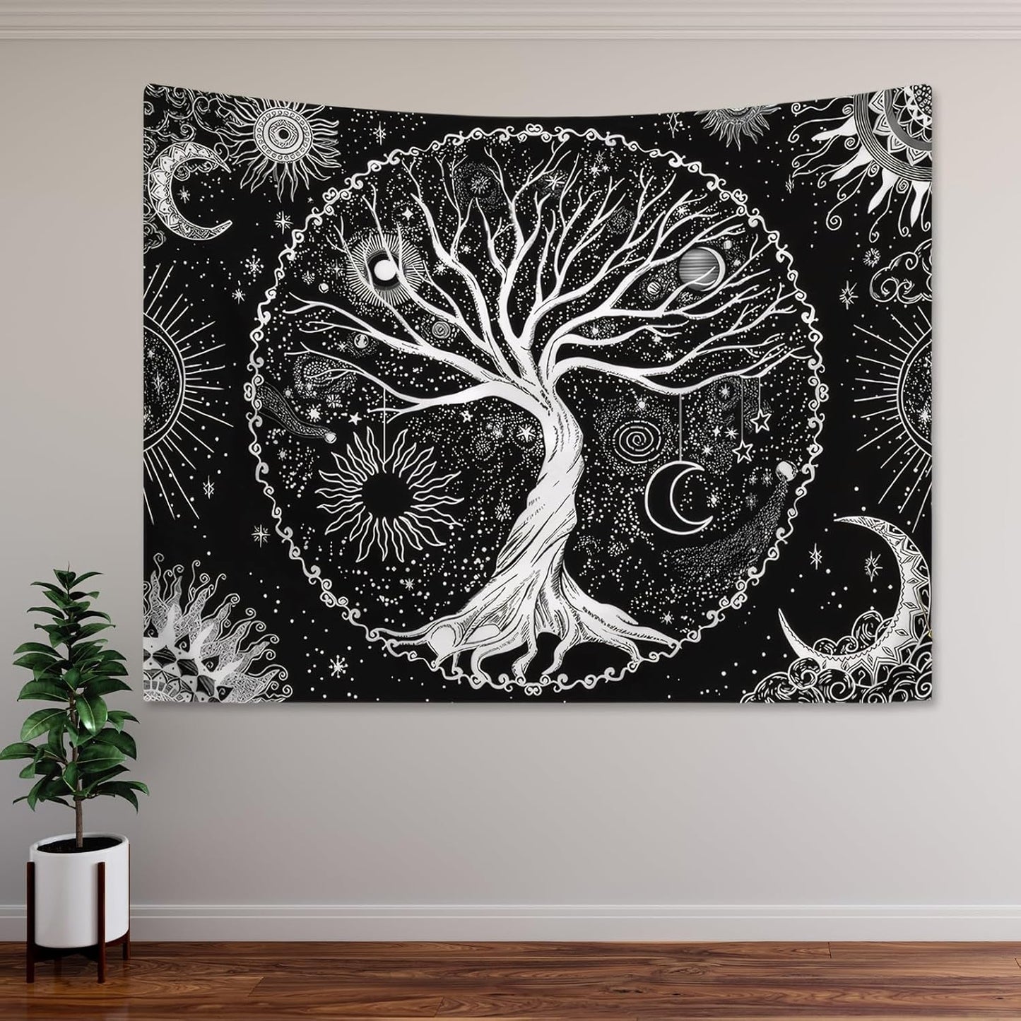 Life tree gobeläng solmåne Casa - Accessoarer och dekorationer Naty Shop