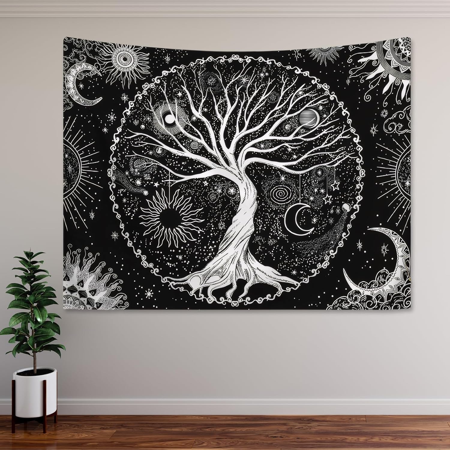 Life tree gobeläng solmåne Casa - Accessoarer och dekorationer Naty Shop