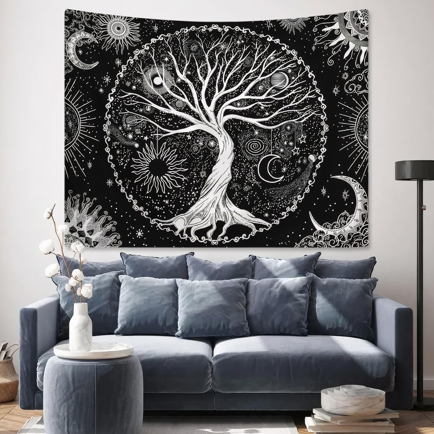Life tree gobeläng solmåne Casa - Accessoarer och dekorationer Naty Shop