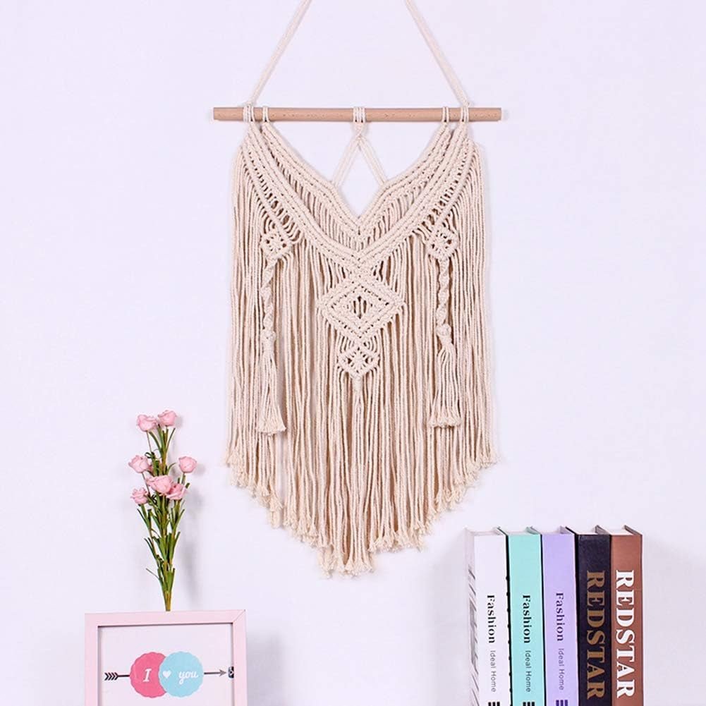Gobeläng deco drömfångare vävd vit väggdekoration Hem - Tillbehör och dekorationer Naty Shop Spets tofsar