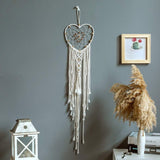 Deco gobeläng drömfångare vävd vit väggdekoration Hem - Tillbehör och dekorationer Naty Shop Heart of love