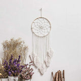 Gobeläng deco drömfångare vävd vit väggdekoration Hem - Accessoarer och dekorationer Naty Shop