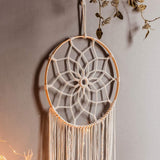 Gobeläng deco drömfångare vävd vit väggdekoration Hem - Accessoarer och dekorationer Naty Shop