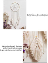 Gobeläng deco drömfångare vävd vit väggdekoration Hem - Accessoarer och dekorationer Naty Shop