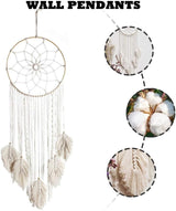 Gobeläng deco drömfångare vävd vit väggdekoration Hem - Accessoarer och dekorationer Naty Shop