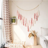 Gobeläng deco hängande vävd pastoralt träpärla Hem - Tillbehör och dekorationer Naty Shop