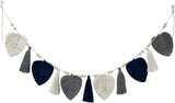 Dekorativ gobeläng vävda löv chica fransar Hem - Accessoarer och dekorationer Naty Shop Blue