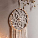 Stor vit drömfångare gobeläng handgjord tofs Casa - Accessoarer och dekorationer Naty Shop