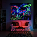 Gobeläng dremisland blacklight svamp psykedelisk reaktiv galaxvägg Hem - Tillbehör och dekorationer Naty Shop