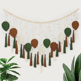 Dremisland gobeläng stora beige gröna blad tofsar Hem - Accessoarer och dekorationer Naty Shop Coffee