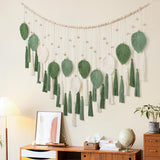 Dremisland gobeläng stora beige gröna blad tofsar Hem - Accessoarer och dekorationer Naty Shop