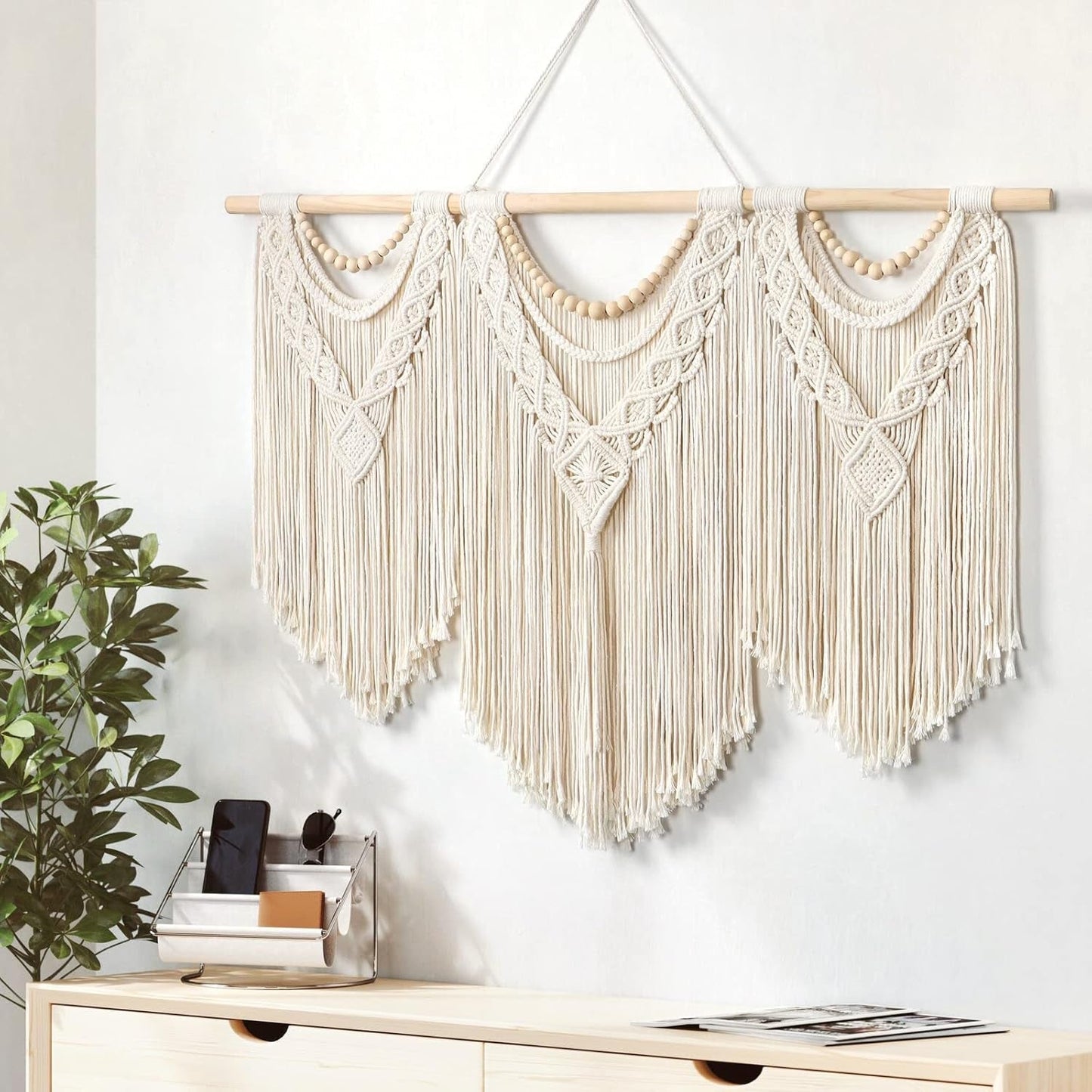 Gobeläng dremisland stor deco vävd beige Casa - Accessoarer och dekorationer Naty Shop