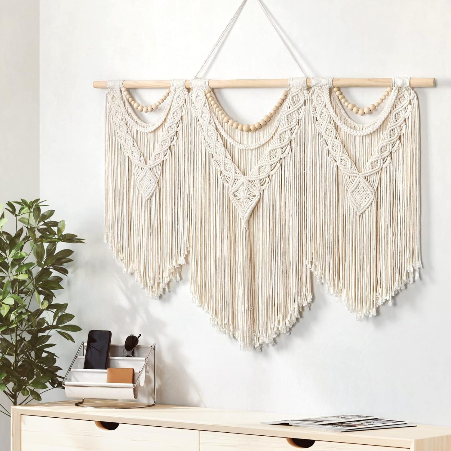 Gobeläng dremisland stor deco vävd beige Casa - Accessoarer och dekorationer Naty Shop