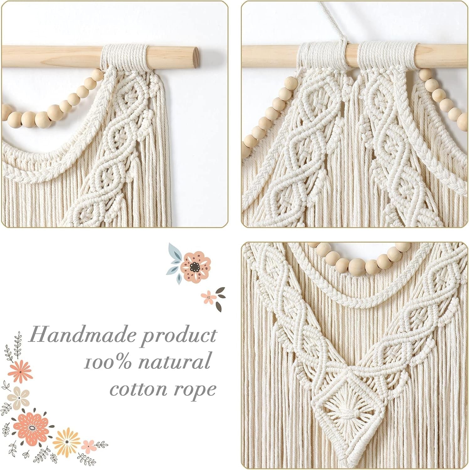 Gobeläng dremisland stor deco vävd beige Casa - Accessoarer och dekorationer Naty Shop