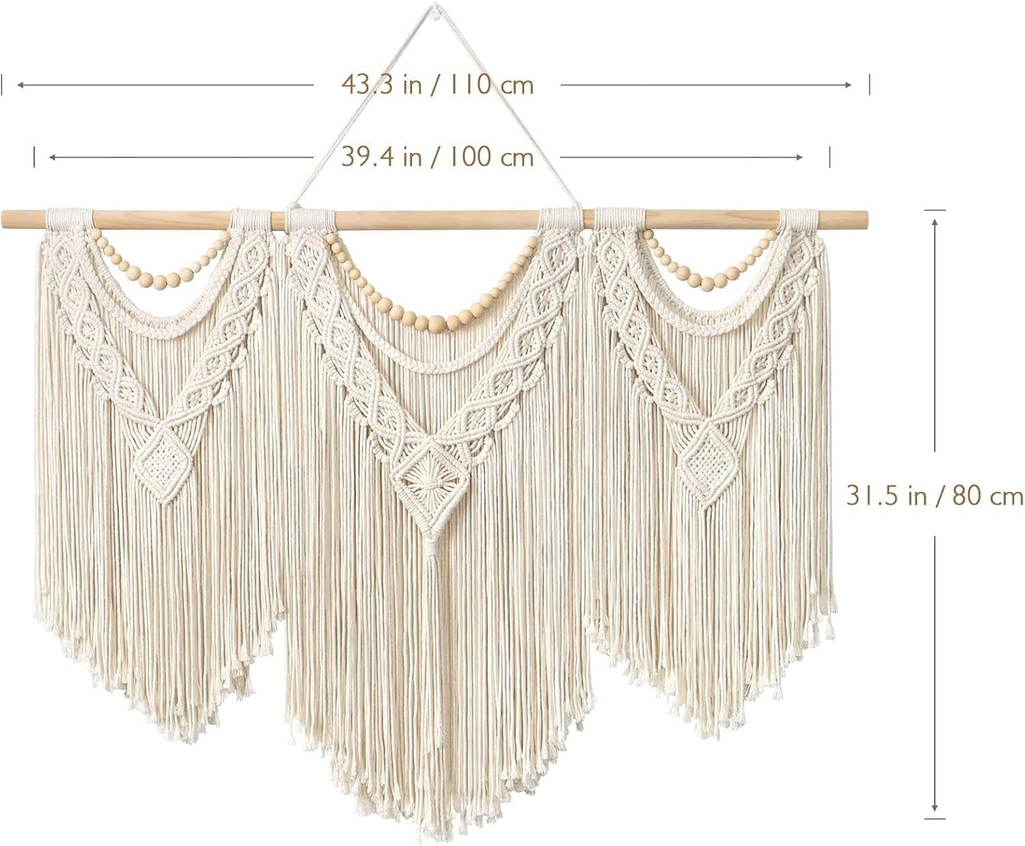 Gobeläng dremisland stor deco vävd beige Casa - Accessoarer och dekorationer Naty Shop