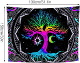 Gobeläng fluorescerande trädliv psykedelisk måne Hem - Tillbehör och dekorationer Naty Shop