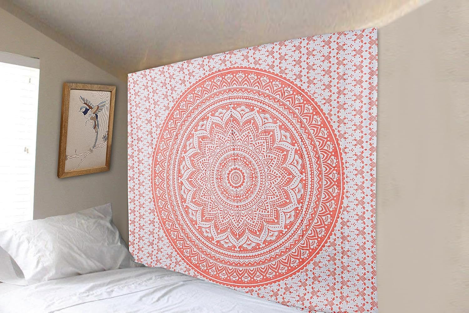 Möblerad finess rosa mandala gobeläng Hem - Accessoarer och dekorationer Naty Shop