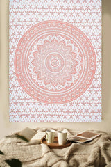 Möblerad finess rosa mandala gobeläng Hem - Accessoarer och dekorationer Naty Shop