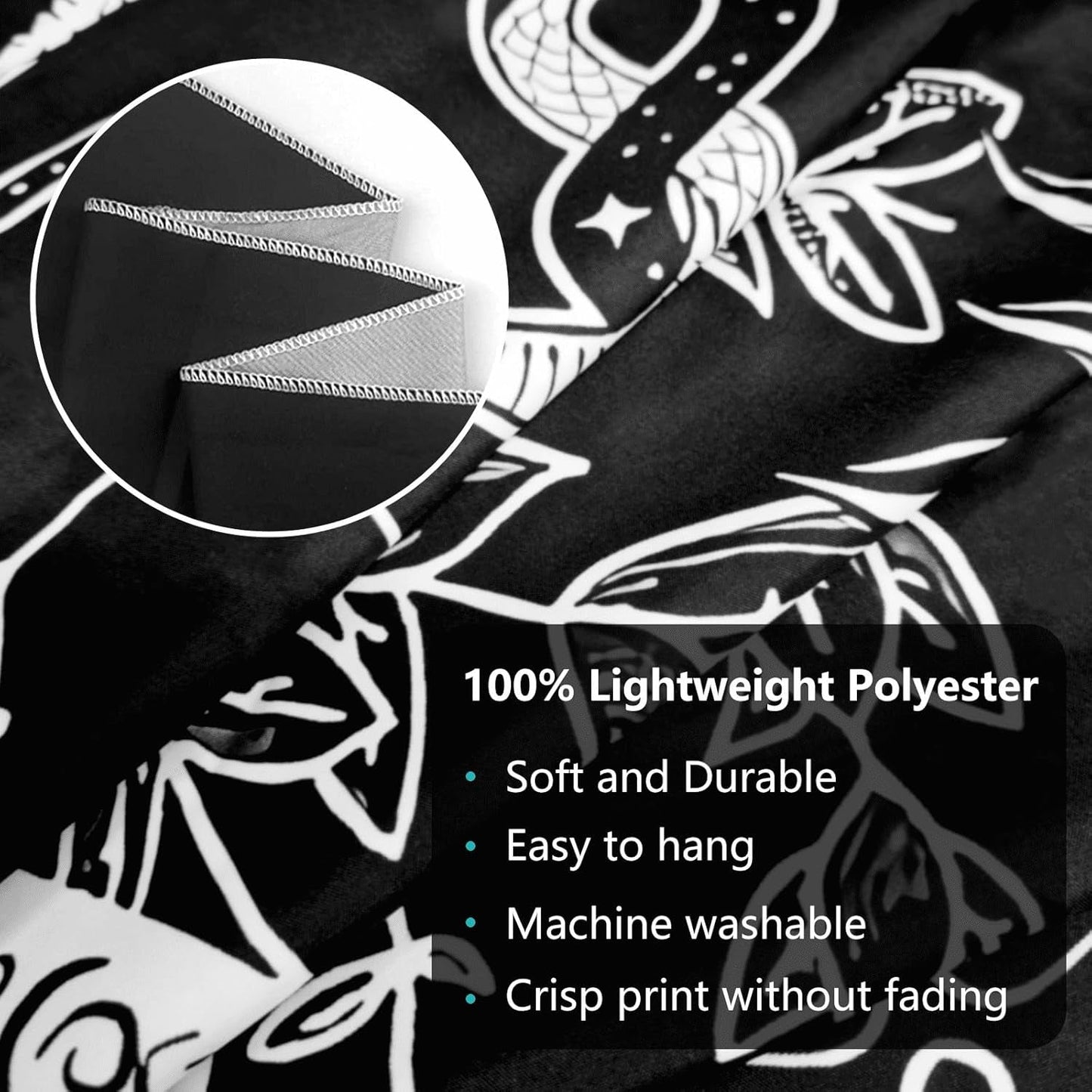 Gobeläng gothic halloween banderoll svart vit Hem - Accessoarer och dekorationer Naty Shop