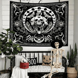 Gobeläng gothic halloween banderoll svart vit Hem - Accessoarer och dekorationer Naty Shop