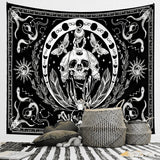 Gobeläng gothic halloween banderoll svart vit Hem - Accessoarer och dekorationer Naty Shop