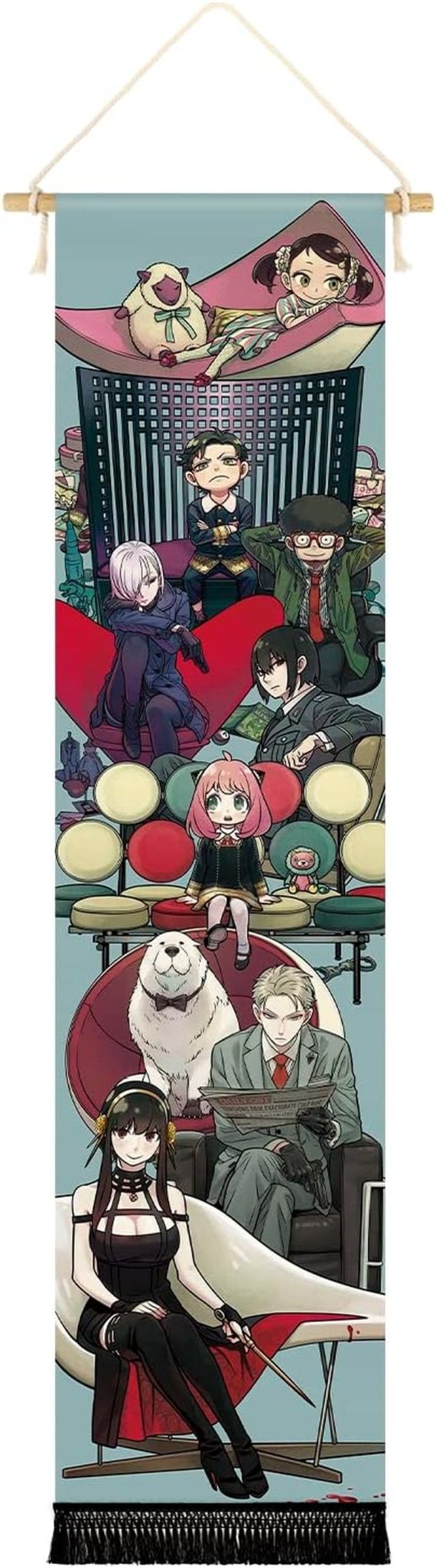 Gobeläng hängande canvas väggkonst banner anime Hem - Tillbehör och dekorationer Naty Shop Måla-karaktärer