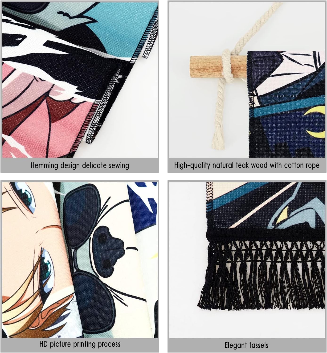 Gobeläng hängande canvas väggkonst banner anime Hem - Tillbehör och dekorationer Naty Shop