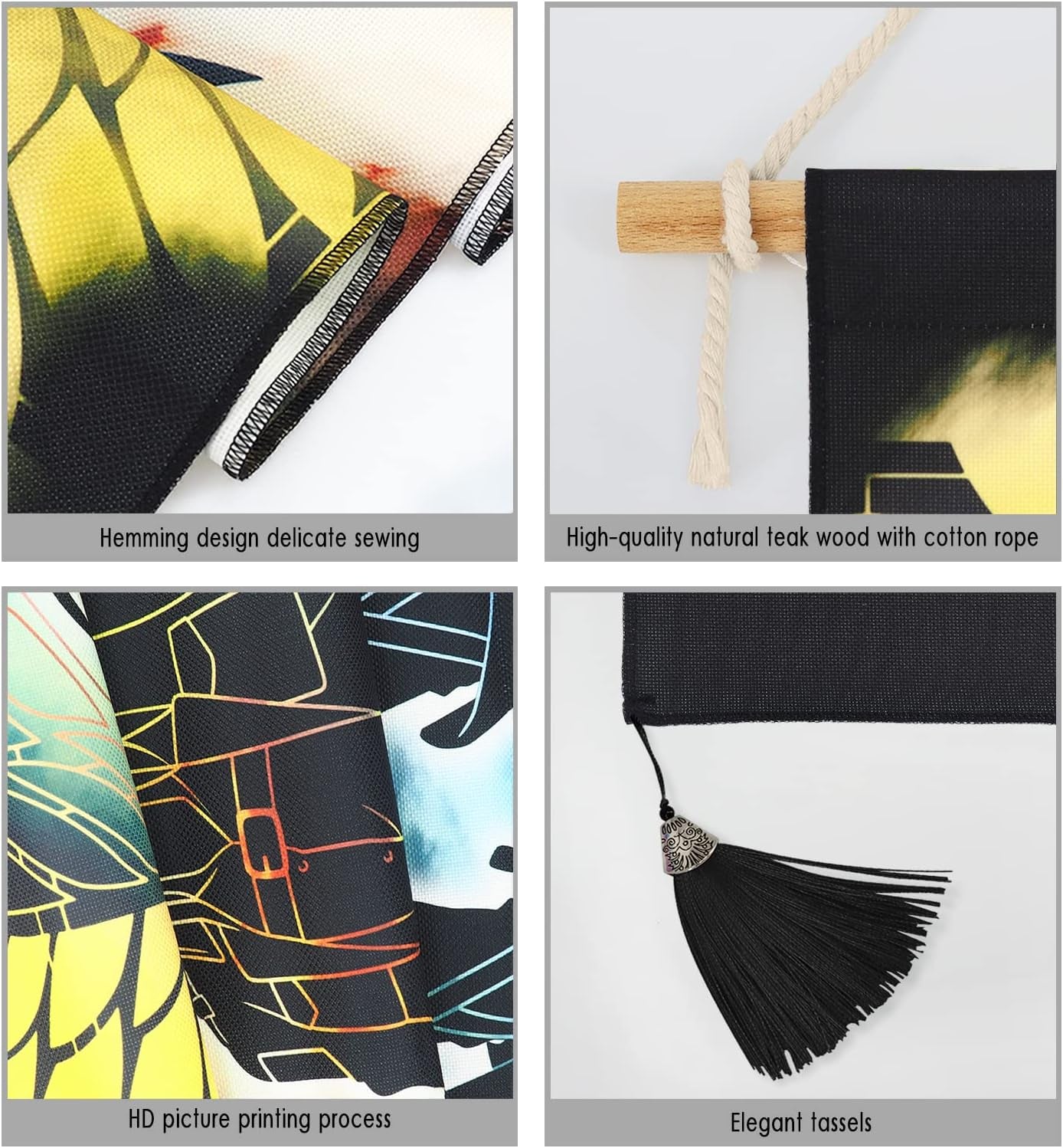 Gobeläng hängande canvas väggkonstmålning Japanska tecken Hem - Tillbehör och dekorationer Naty Shop