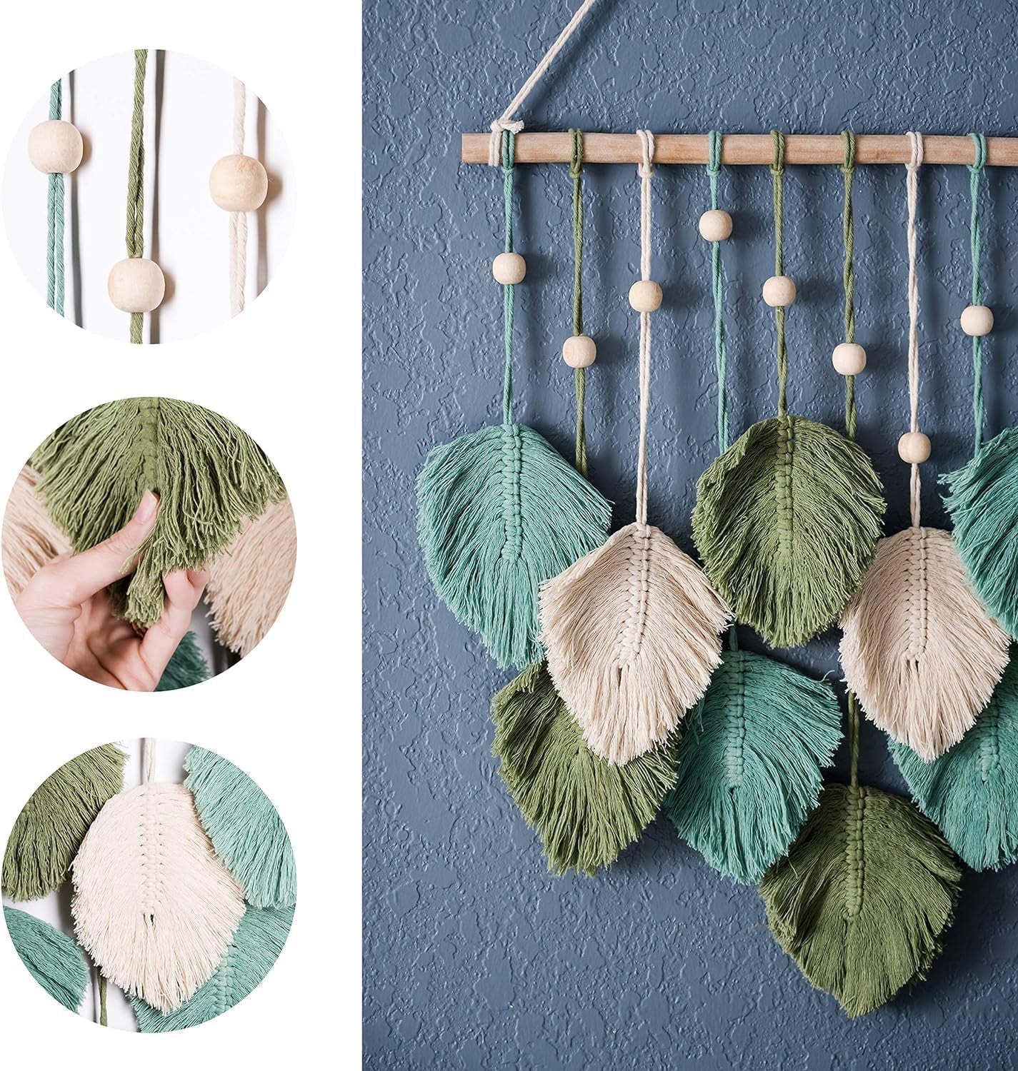 Handgjorda hängande gobeläng vävda löv upp till huset - Tillbehör och dekorationer Naty Shop