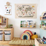 Haokaini gobeläng världskarta barnsäng foto Hem - Tillbehör och dekorationer Naty Shop