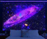 Holavida gobeläng fluorescerande galax stjärnhimmel abstrakt estetisk Hem - Tillbehör och dekorationer Naty Shop Cosmic Galaxy-A 200L X 150B Cm