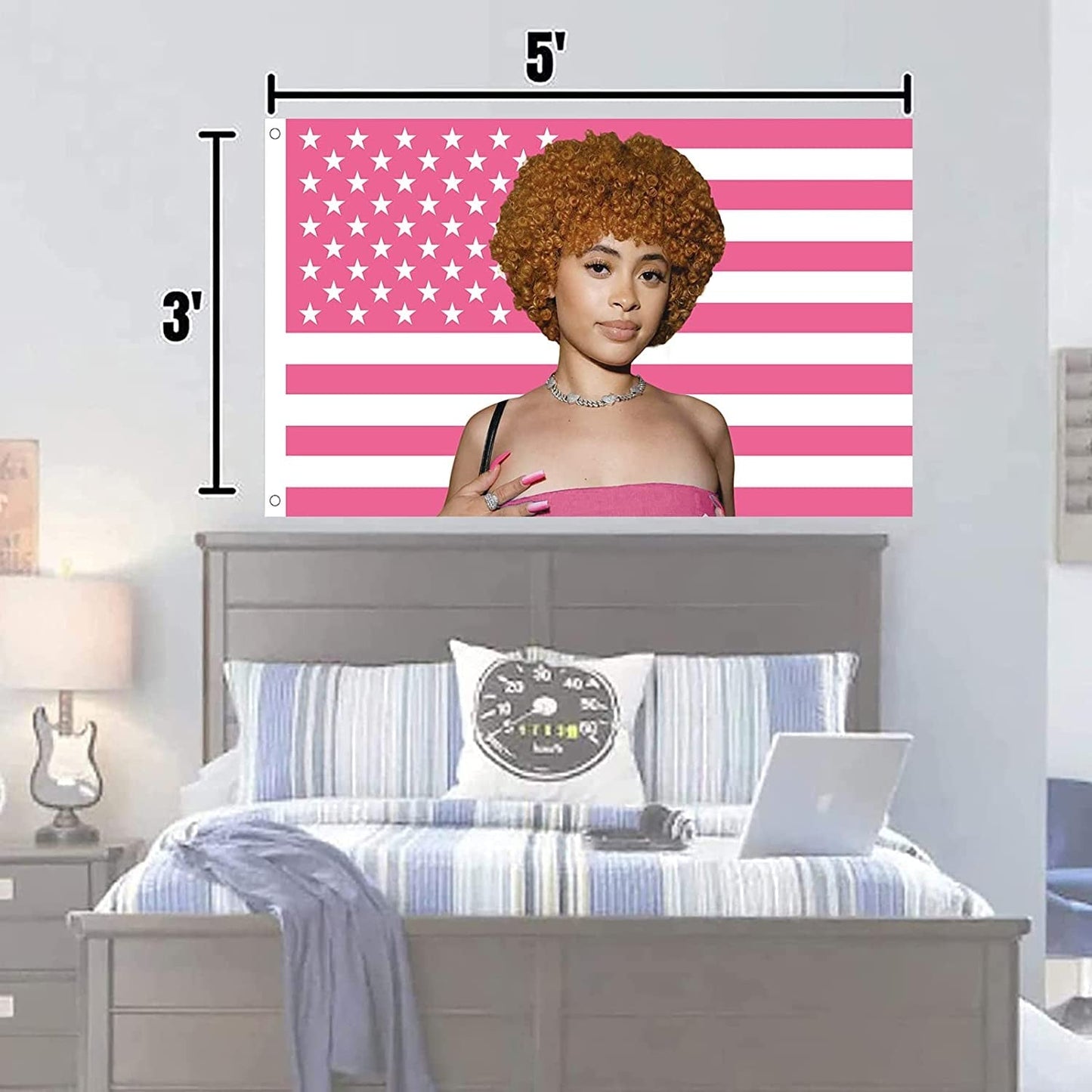 Gobeläng israppare kryddflagga interiör exteriör rosa Hem - Accessoarer och dekorationer Naty Shop