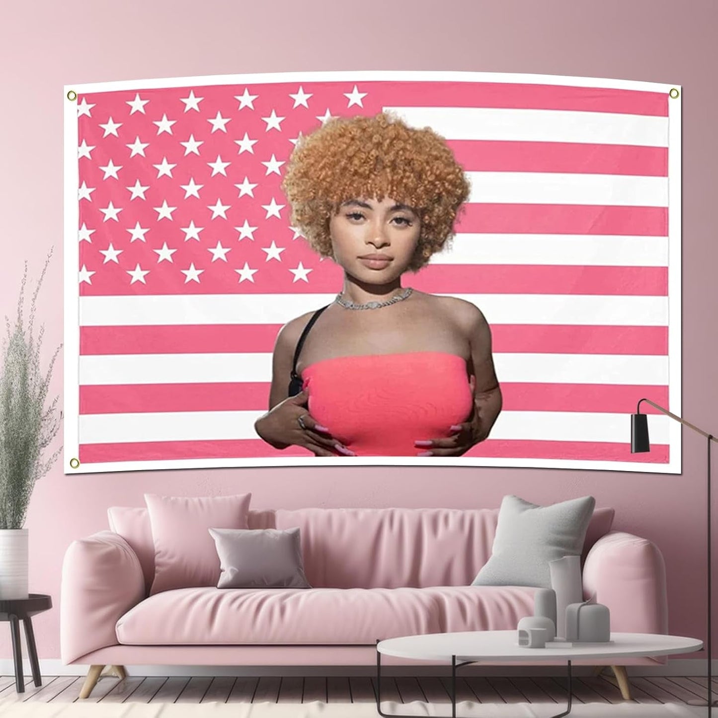 Gobeläng iskrydda flagga rosa flaggor Hem - Tillbehör och dekorationer Naty Shop