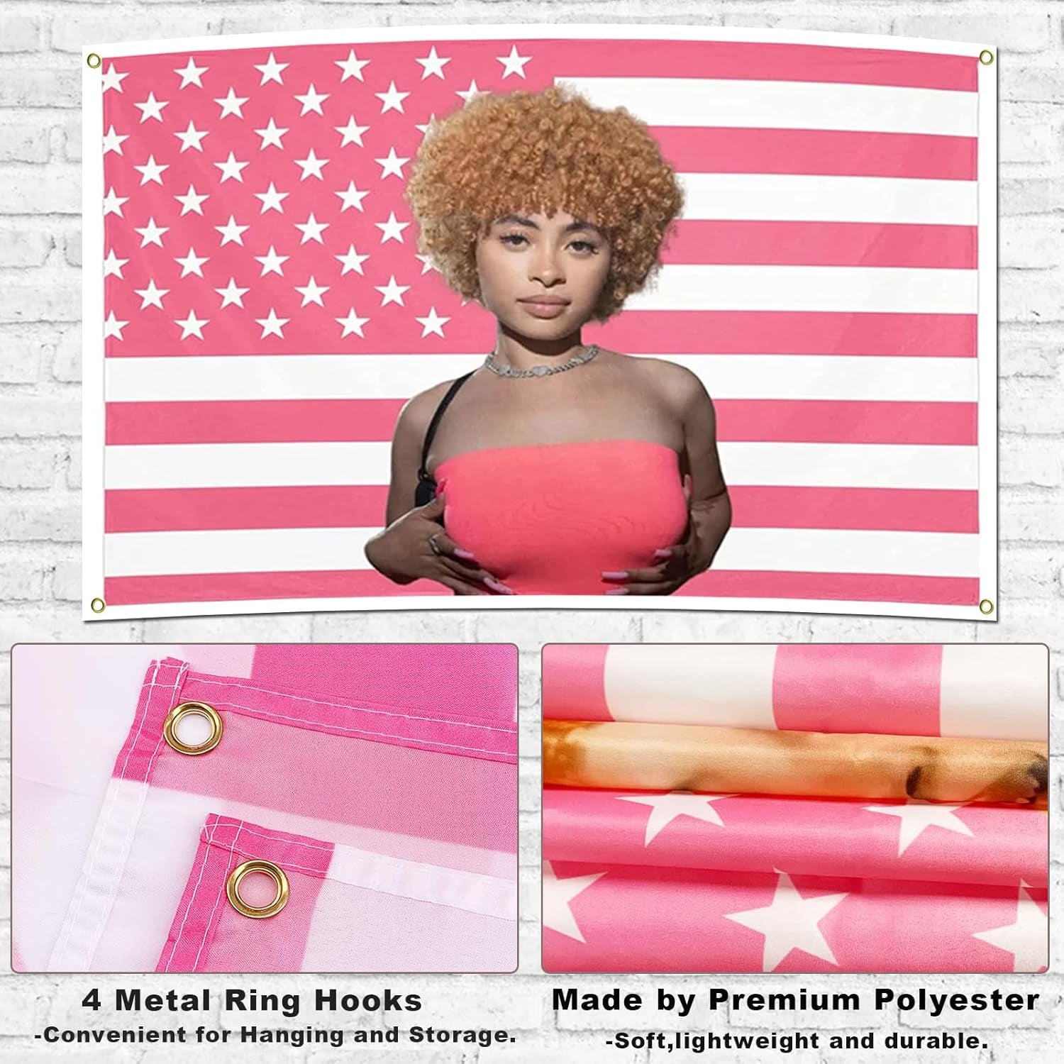 Gobeläng iskrydda flagga rosa flaggor Hem - Tillbehör och dekorationer Naty Shop