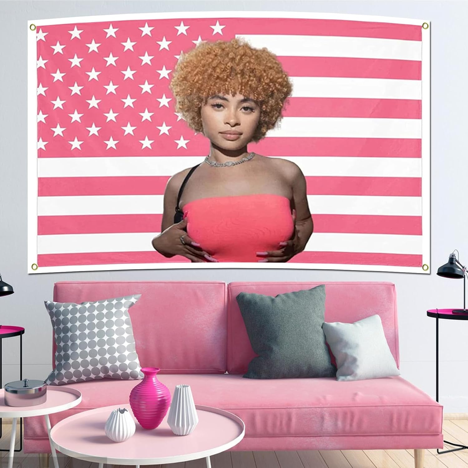 Gobeläng iskrydda flagga rosa flaggor Hem - Tillbehör och dekorationer Naty Shop