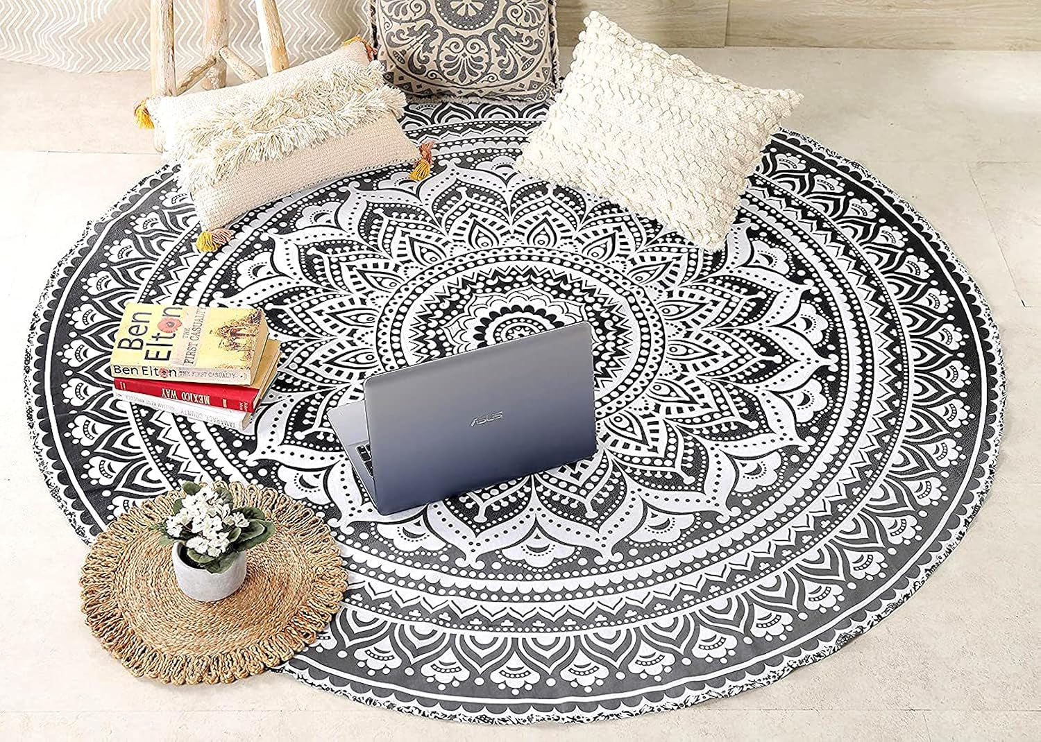 Gobeläng Indien strandhandduk rund mandala hippiestor indisk Hem - Tillbehör och dekorationer Naty Shop Standardtitel