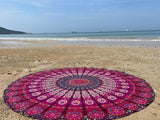 Indien gobeläng strandhandduk rund mandala hippie violett Hem - Tillbehör och dekorationer Naty Shop Standardtitel