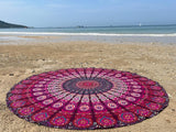 Indien gobeläng strandhandduk rund mandala hippie violett Hem - Accessoarer och dekorationer Naty Shop