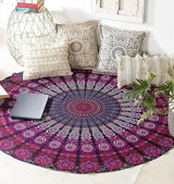 Indien gobeläng strandhandduk rund mandala hippie violett Hem - Accessoarer och dekorationer Naty Shop