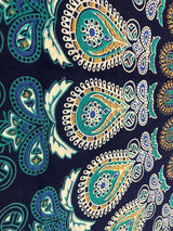 Indisk gobeläng psykedelisk mandala blå turkos elefant Hem - Tillbehör och dekorationer Naty Shop