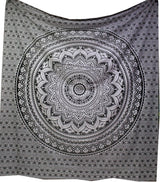Indisk gobeläng psykedelisk mandala svart vit Indien Hem - Tillbehör och dekorationer Naty Shop Standardtitel