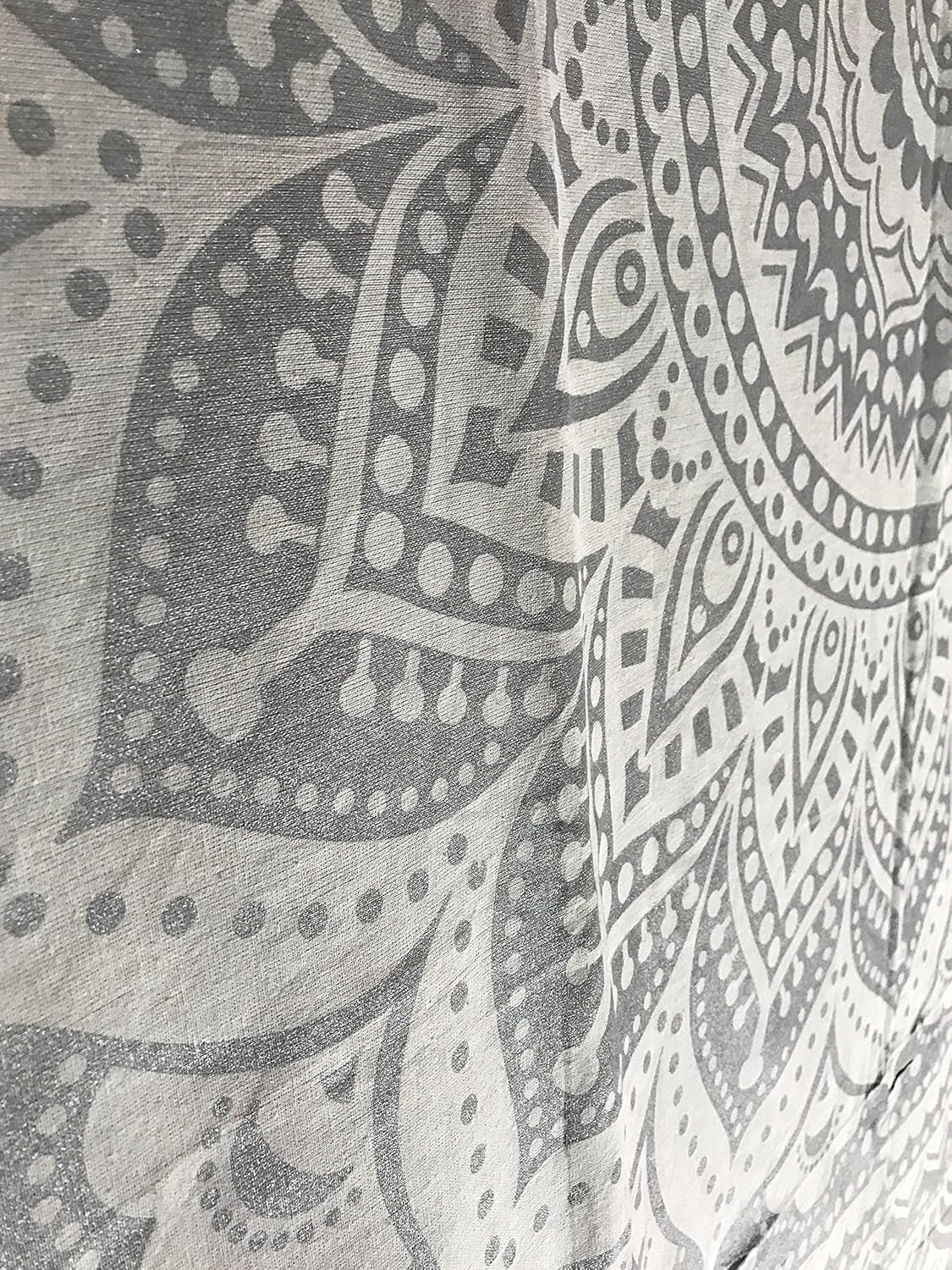 Indisk gobeläng mandala silver vitt rum estetisk duk Hem - Accessoarer och dekorationer Naty Shop