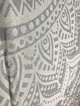 Indisk gobeläng mandala silver vitt rum estetisk duk Hem - Accessoarer och dekorationer Naty Shop