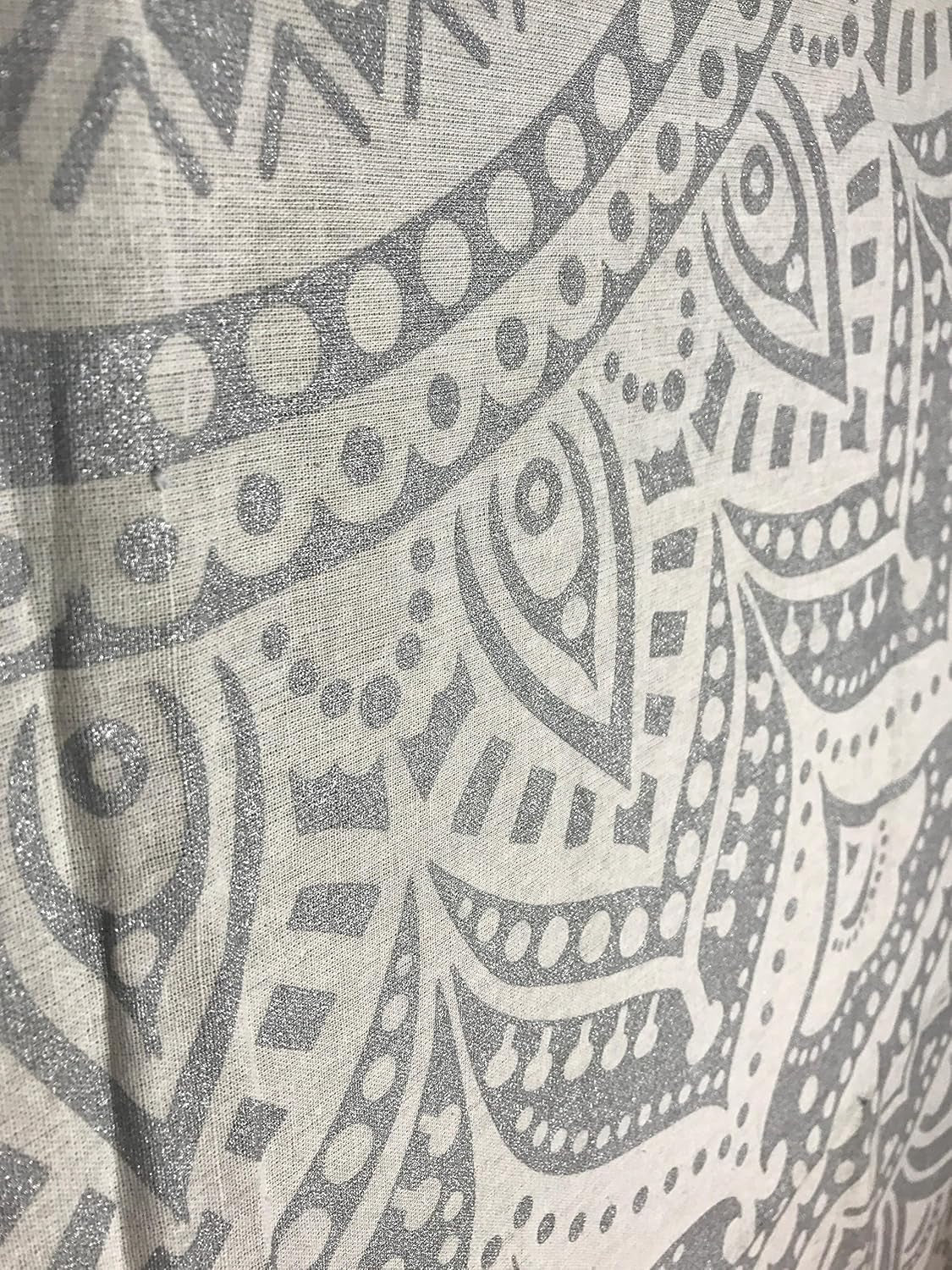 Indisk gobeläng mandala silver vitt rum estetisk duk Hem - Accessoarer och dekorationer Naty Shop