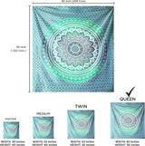 Indisk grön mandala gobeläng estetisk dekoration Heminredning - Tillbehör och dekorationer Naty Shop