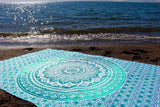 Indisk grön mandala gobeläng estetisk dekoration Heminredning - Tillbehör och dekorationer Naty Shop
