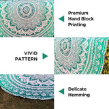 Indisk grön mandala gobeläng estetisk dekoration Heminredning - Tillbehör och dekorationer Naty Shop