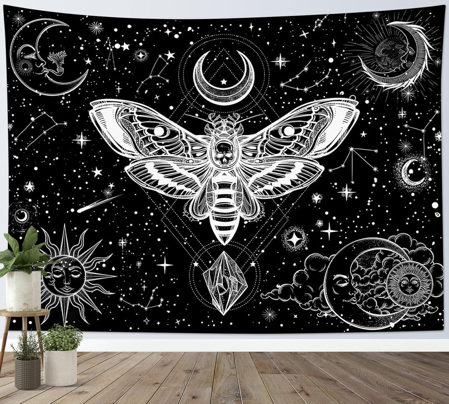 Japansk gobeläng panza röda körsbärsblommor solvägg Hem - Tillbehör och dekorationer Naty Shop Multi 12 200L X 150B Cm