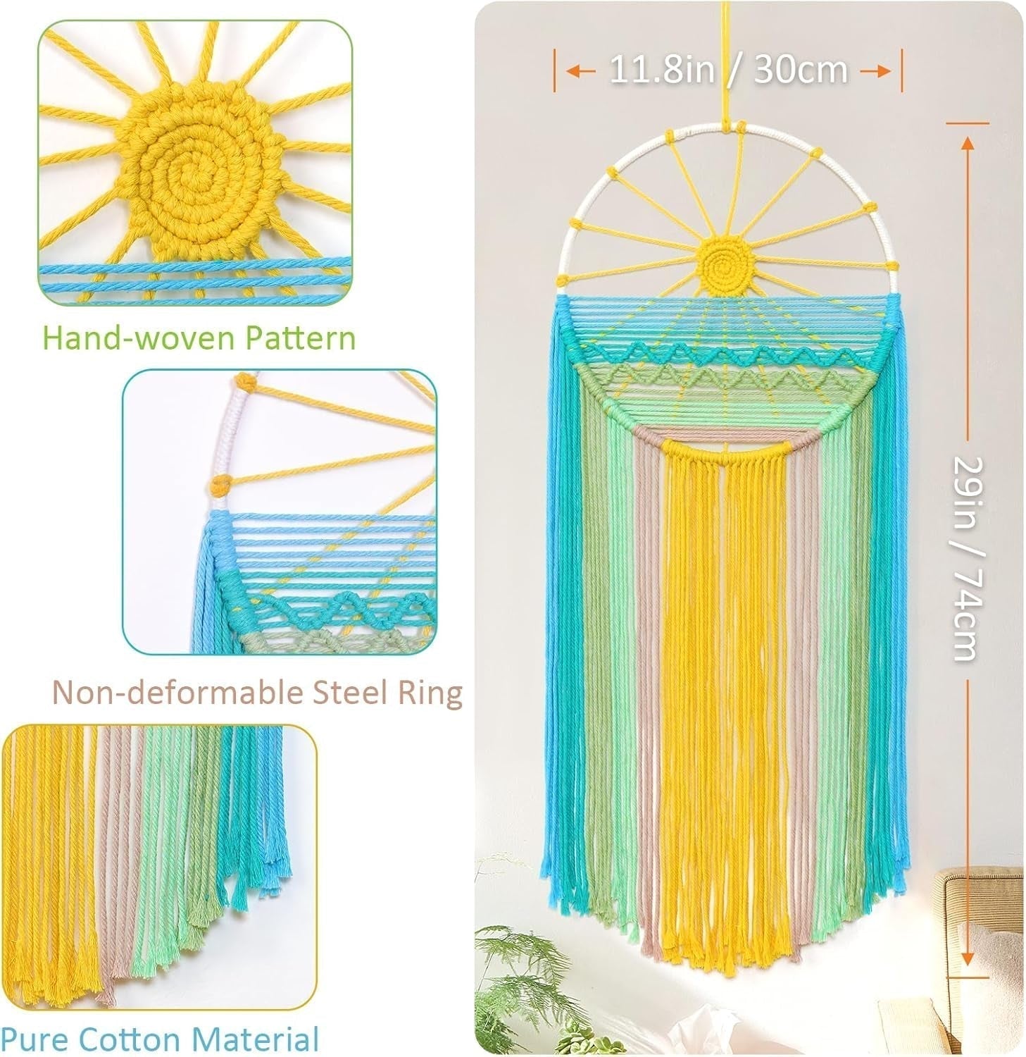 Gobeläng lomohoo drömfångare gobeläng solmönster regnbågsrum Hem - Tillbehör och dekorationer Naty Shop