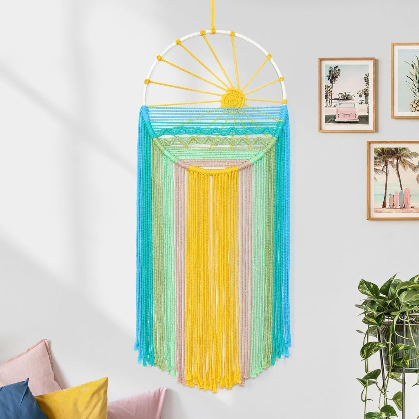 Lomohoo dreamcatcher gobeläng sol regnbågsmönster gobeläng Hem - Tillbehör och dekorationer Naty Shop Sunset